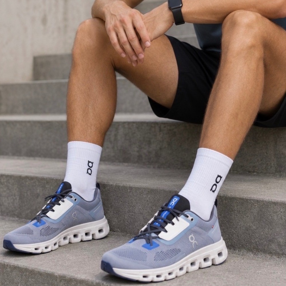 On Running Cloudstratus Mens‎ Grey Blue Road Running Shoes Size 13